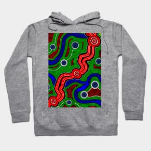 Aboriginal Art - Trans Railway Hoodie